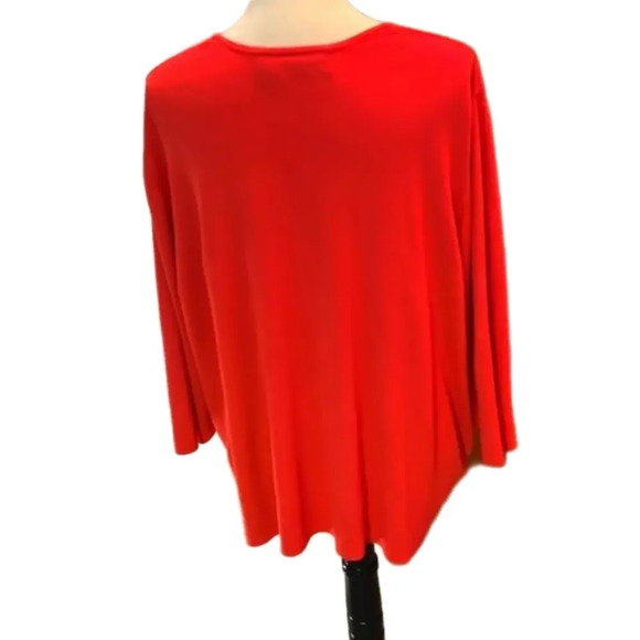 Maggie Barnes Top Stretchy Ribbed Fabric w/ Cut out Women size 2X - Picture 2 of 8